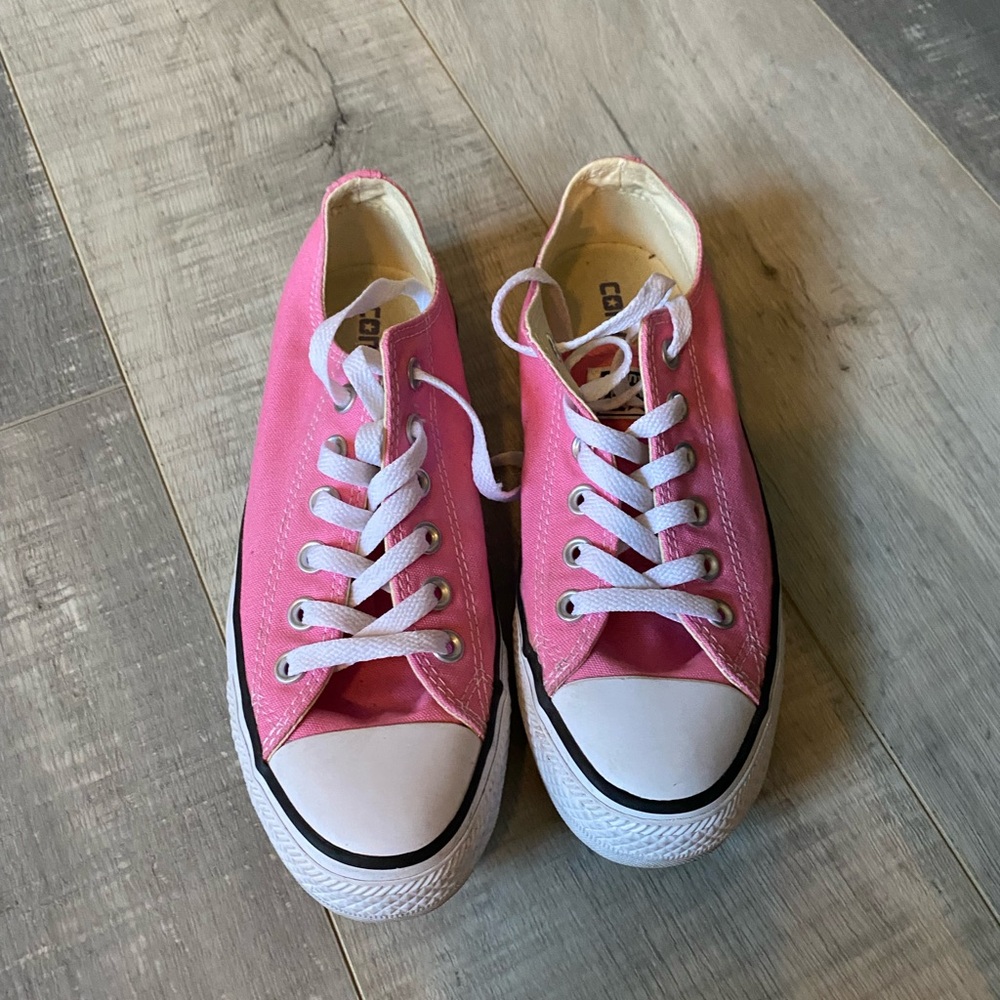 Converse Pink and Cream Low-Top Sneakers